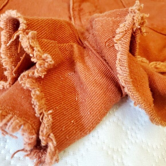 Blue Asphalt Orange Jean Short Shorts Size 5/27. - Picture 9 of 10